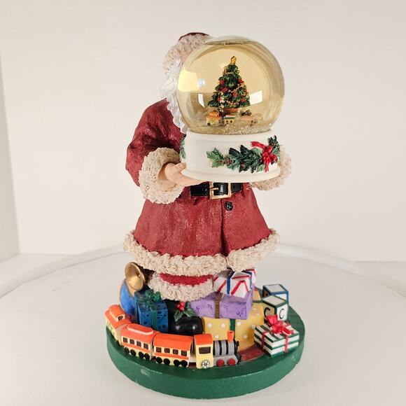 Pfaltzgraff Santa Holding Snow Globe Christmas Heritage Musical Figure 9" w/ Box - Picture 9 of 16